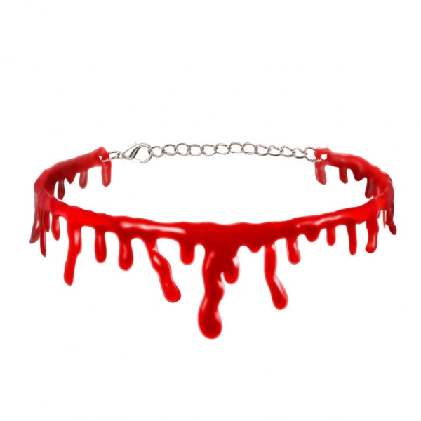 1 st Halloween skräckblodsdropp halsband Blod vampyr kostym halsband