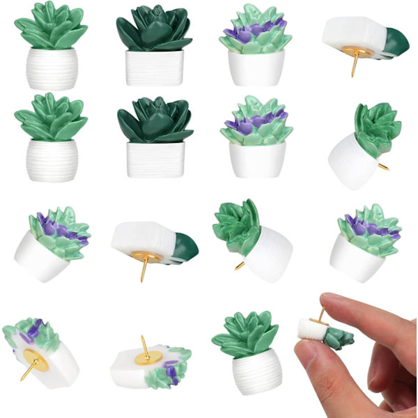 20 stycken dekorativa kaktusväxter Push Pins Floret Thumbtacks för