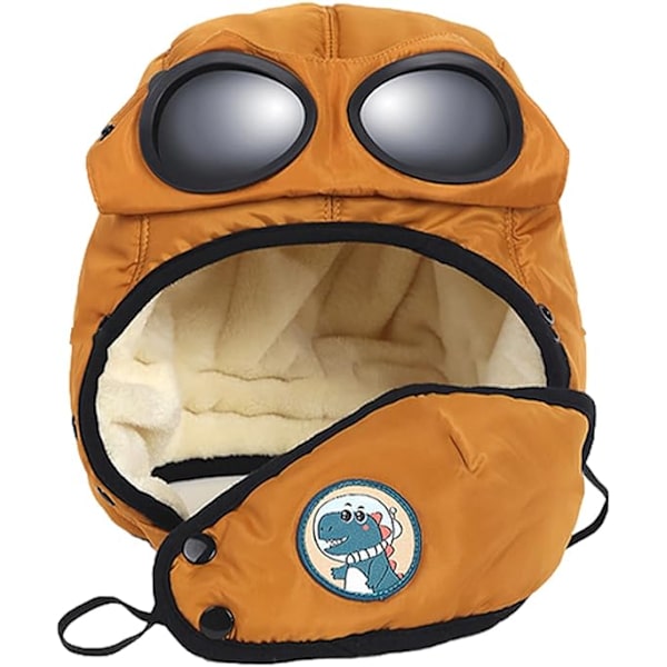 Fleece Pilot Hat Lämpö, Säädettävä Hat Lämpö Korvaläpät ja Goggl