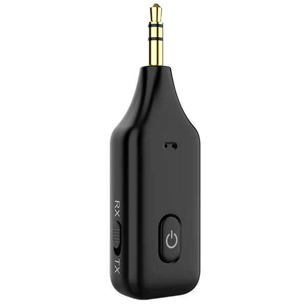 Bluetooth Biladapter Aux 3.5mm Jack, Bluetooth V5.1 RX TX Receiver Transmitter Håndsfrit Bilsæt, Bluetooth Transmitter til Stereoanlæg, PC, TV, Audio