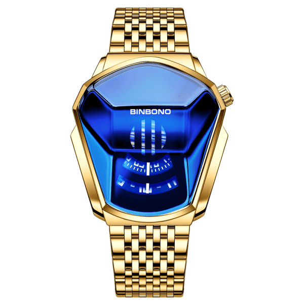Luksus Diamond Style Quartz Watch Vandtæt armbåndsure til mænd Gif