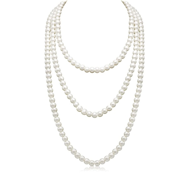 Knotted Crystal Beads Endless Long Statement Necklace - Multifunctiona