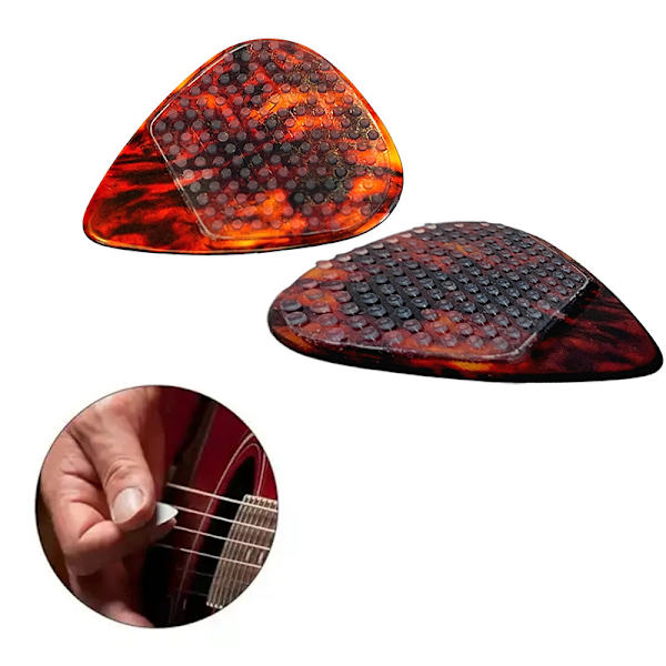 16 st gitarrplektrumgrepp, stora greppvänliga, inte klibbiga, hållbara, återanvändbara silikongitarrplektrumgrepp, halkfria grepp för gitarrplektrum, tvättbara självhäftande