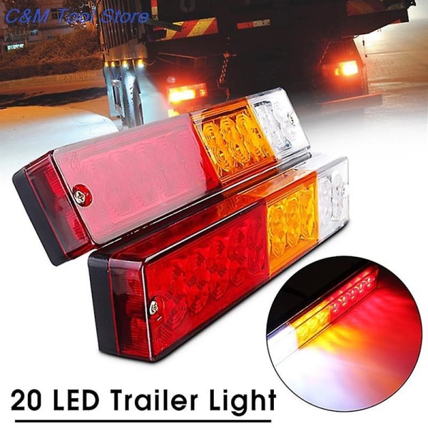 20 Leds 12v Waterproof Lights Truck Led Tail Light Lamp Yacht Car Trai