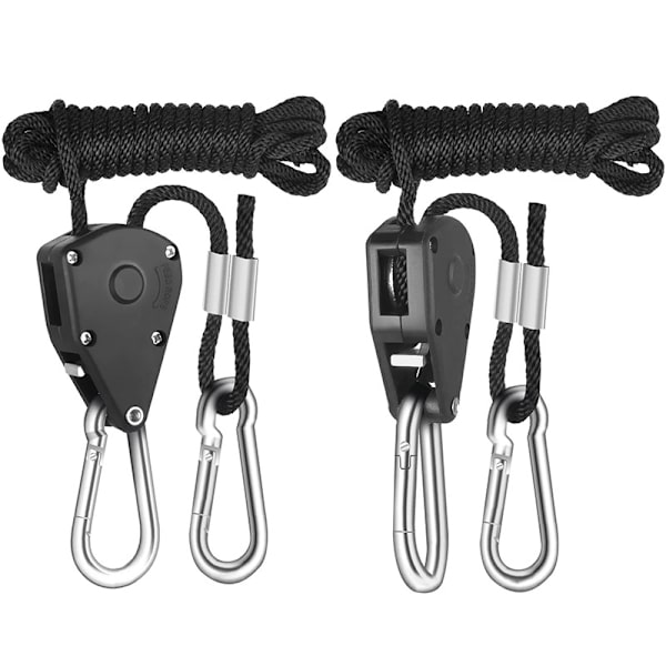 2-pak Ratchet 1/8 tommer justerbar Heavy Duty Tie Down reb Karabinhage