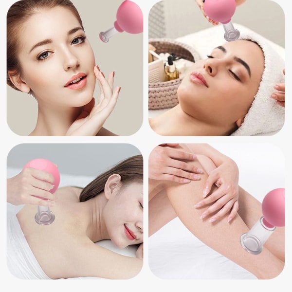 Facial Cupping Therapy Set Glas, Eye Face Vakuum Massage Anti Cellulit