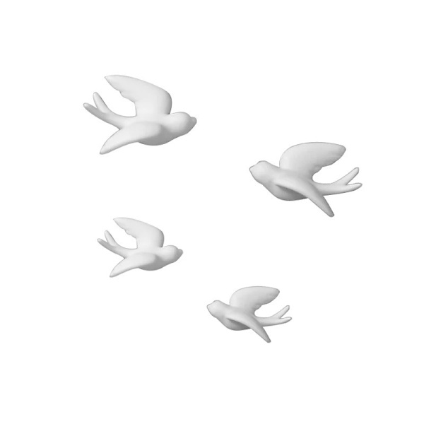 1 kpl Luova söpö 3D keraaminen lintu niellä seinävaate taideveistos