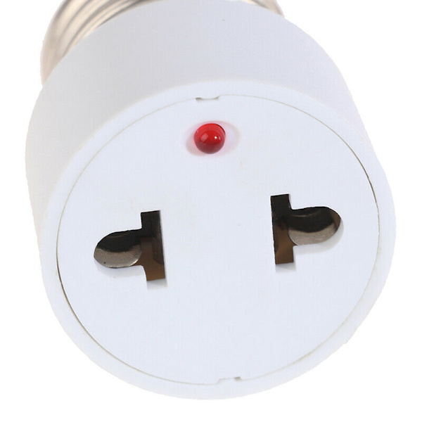 E27 Skruepæreholder til stikkontakt Adapter, Lampholder Stikkontakt Adapter, Ed