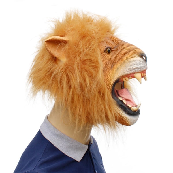 Cosplay Bar Party Funny Animal Lion Latex Mask