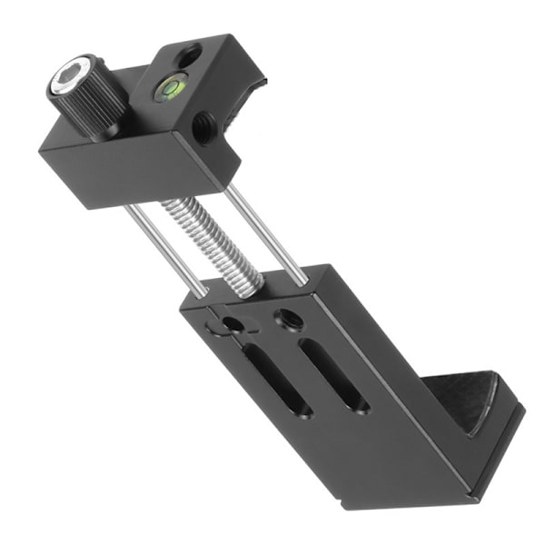 Mobiltelefonhållare Clip 61-89mm Kompatibel med GoPro Ficklampa Mikrofon med Vattenpass Kallskofäste Stativfäste Huvudfäste (Svart)