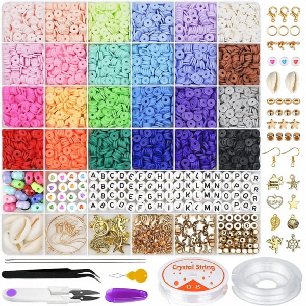 Craft Beads Kit 6000 stk Bogstavperler Til Venskab Armbånd Smykker