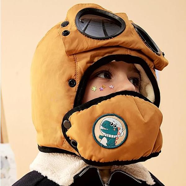 Fleece Pilot Hat Lämpö, Säädettävä Hat Lämpö Korvaläpät ja Goggl
