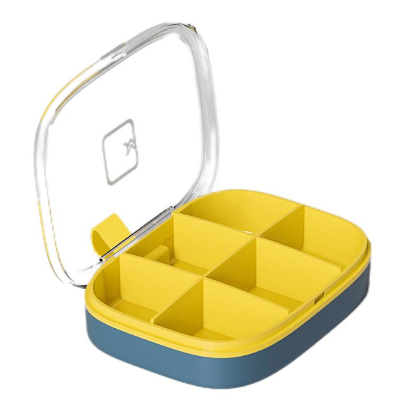 Bärbar pillerbox, bärbar pillerbox påfyllningsbox, fuktbeständig pillerförvaring