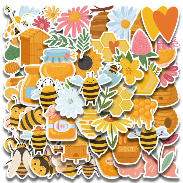 50 st Lovely Bee Stickers för tonåringar Vuxna Studenter Läraranställda