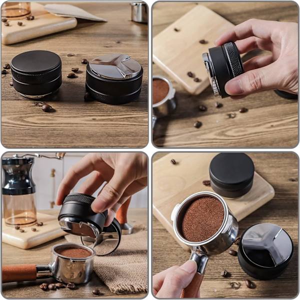 51 mm kaffedistributør, 51 mm stamper, 304 rustfrit stål presset klud pulver kaffestamper til espressomaskiner