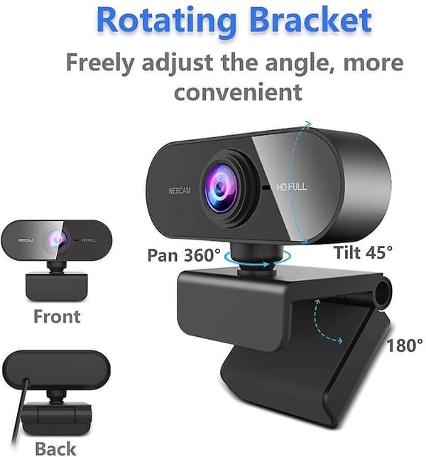 Webcam til pc med mikrofon, hd 1080p streaming webkamera til pc, mac, bærbar usb-kamera
