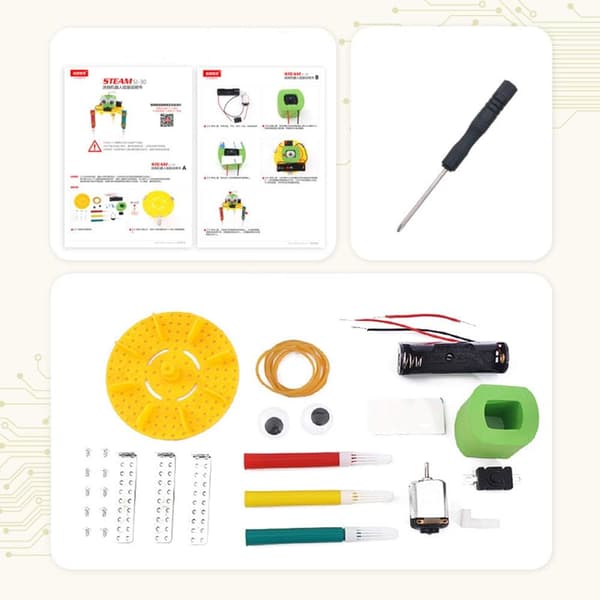 DIY Søt Doodle Tegnerobot Vitenskap Eksperiment Skolebarn Utdanning