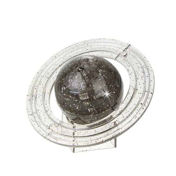 Palapelin rakennussarjat 3d Saturnus-planeetta Kristallipalapeli Harmaa