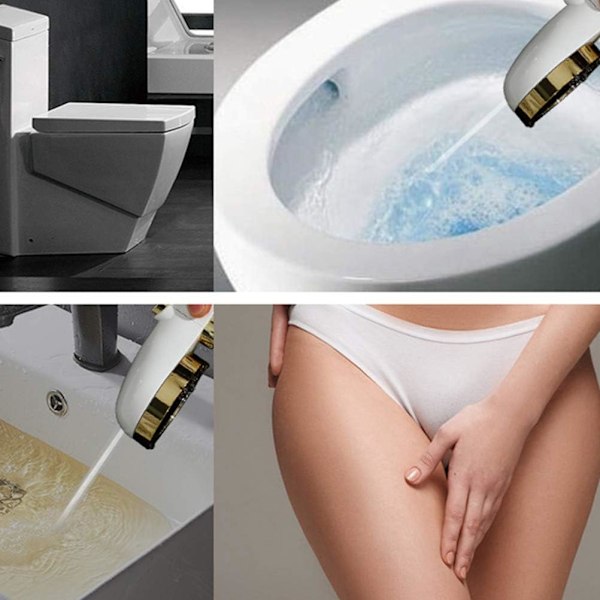 Justerbart dusjhode for baderom, hjem, hotell, gull