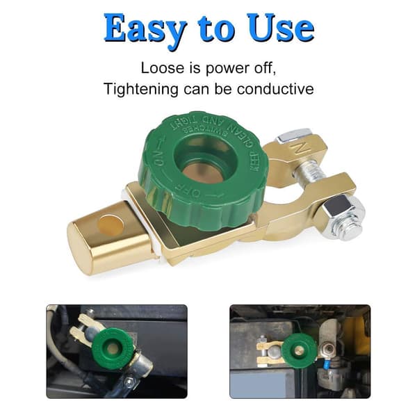 Cut/Shut Off Marine Batteri Afbryder, Top Post Batteri Terminal Link Quick Switch, Power Master Kill Disconnect Switch Isolator 100/500 Amp