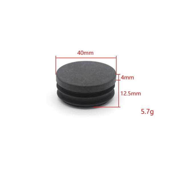 Runt rörplugg 40mm 4 stycken svart, plastplugg rund plugg fötter
