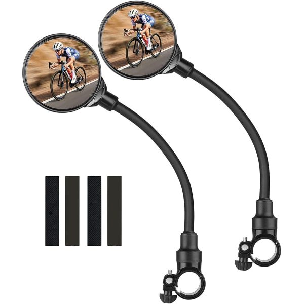 Cykelspegel, 2-pack backspegel 360° roterbar stötsäker justerbar