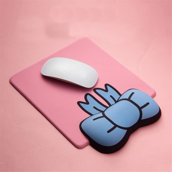 Musematte med håndleddstøtte, ergonomisk musematte for smertelindring, sklisikker base for hjemmekontor og spill