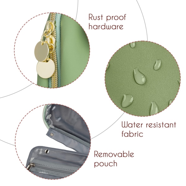 Vattentät necessär, kosmetikaväska, förvaringsväska, necessär med krok, reseväska