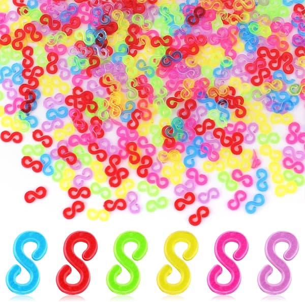 S Clips Gummibånd Clips 500PCS Gummibånd Armbånd Clips Forbindelser