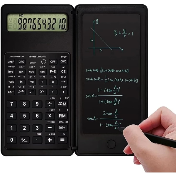 Tieteellinen laskin kirjoitustaululla, kannettava 10-numeroinen LCD-näyttö