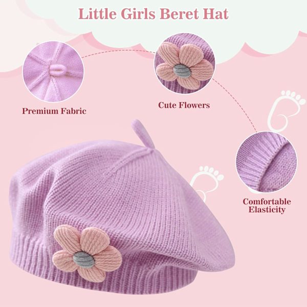Pieni tyttö baretti talvi lämmin beanie taapero ranskalainen neulottu hattu vauva c