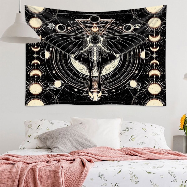 Moon Phases Tapestry Vintage Butterfly Tapestry Psychedelic Moth Tapes