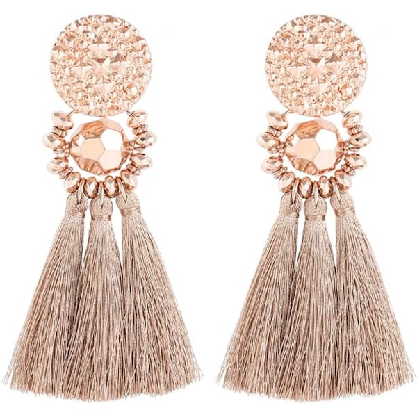 9*2.8CM, kamelinvärinen boheemi Statement Thread Tassel C