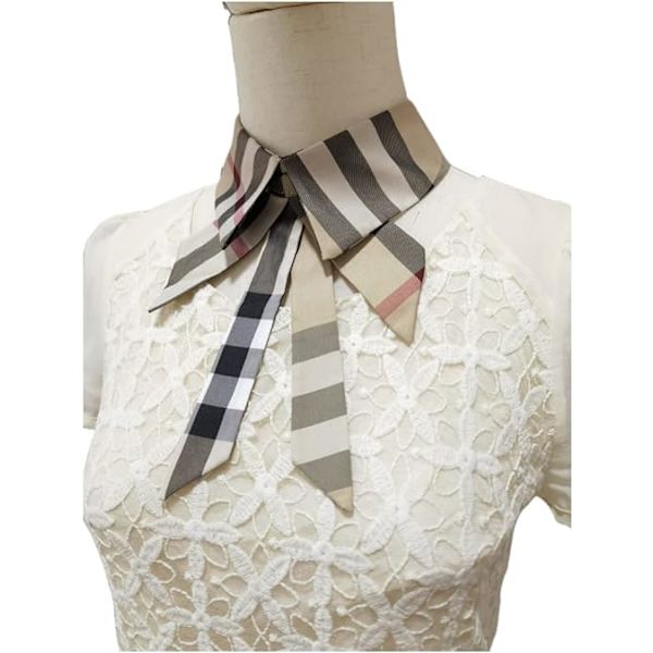 Avtakbar falsk krage, krage, rutemønstret bluse, falsk krage, choker