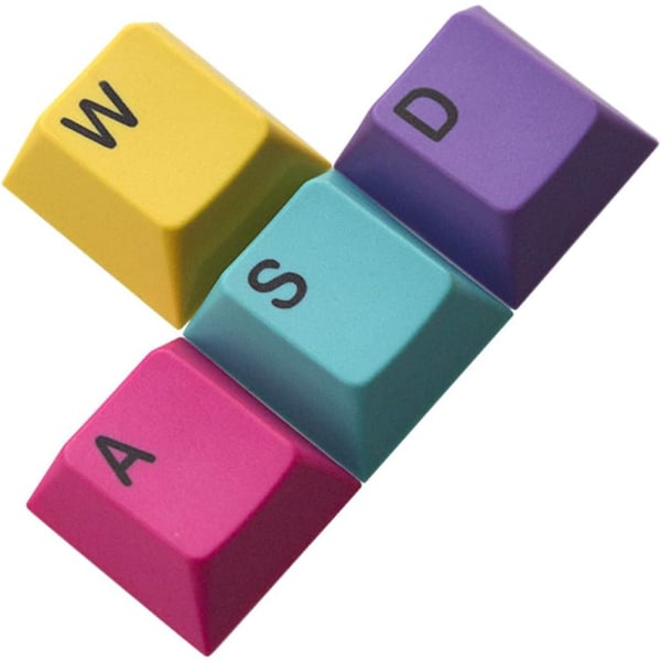 9st Personliga Färgglada PBT WASD Keycaps Cherry Profile Keycaps Gam