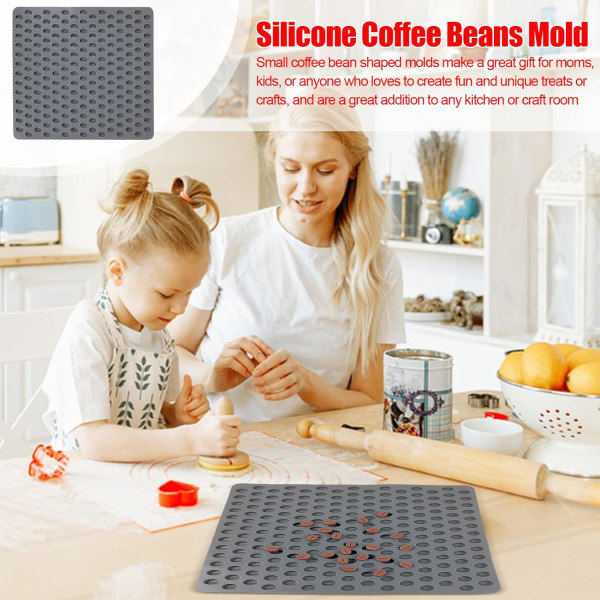 Kaffebönor Silikonform, Mini Kaffebönor Chokladform, 202 Cavit