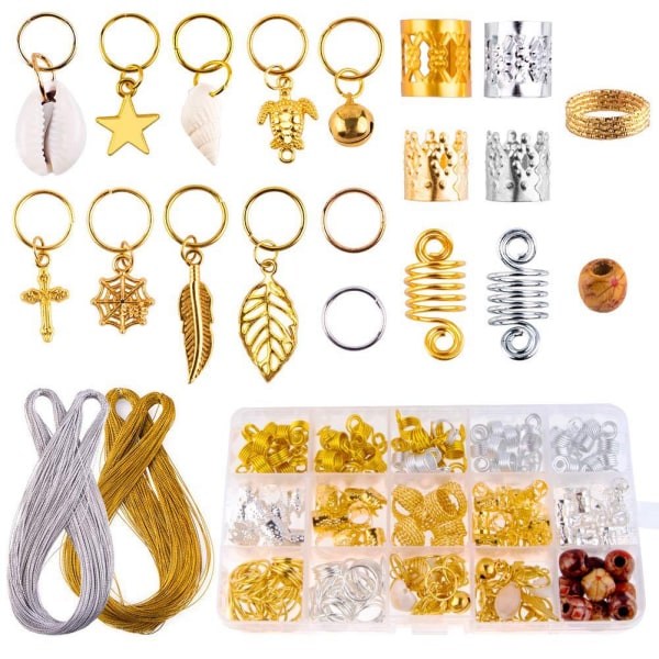 230 Pcs Hair Jewelry for Women, Hair Cuffs for Braids Loc Jewelry for