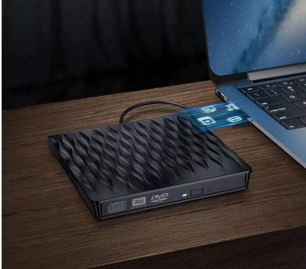 Extern Cd/dvd-enhet, Kingbox Usb 3.0 Typ C Lätt Och Slank Por