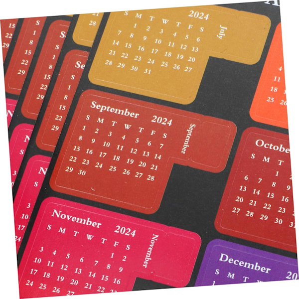 12 ark 2024 Index Stickers Färgglada Dekor Notebook Flikar Papper Stick