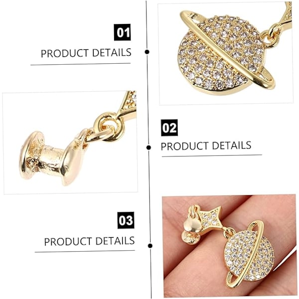 Dekorative Negle Rhinestones Amulet Legering