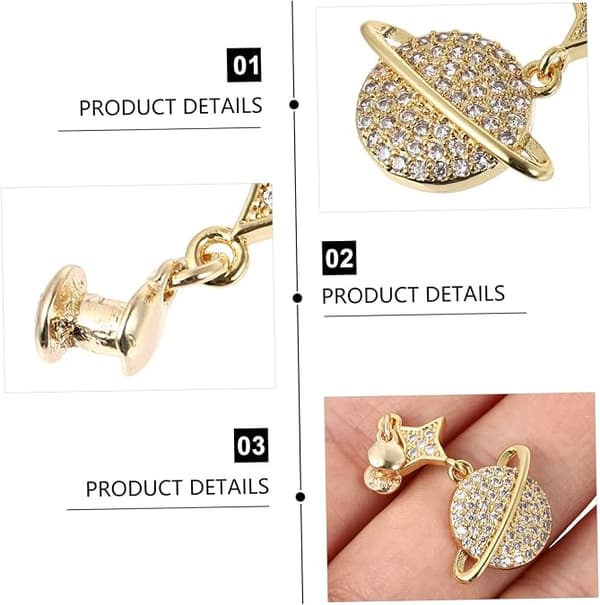 Koristeelliset kynnet Rhinestones Amuletti Seos