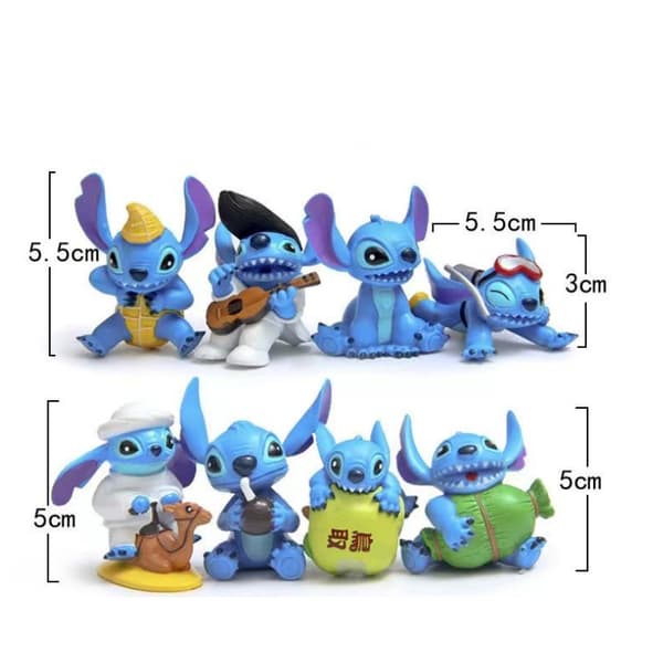 Lilo og Stitch Stitch Dukke Model Hånd Figur Legetøj Kage Ornament Decora