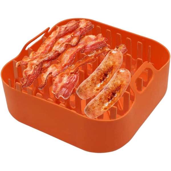Baconställ för ugn, Air Fryer Silikon Bacon Cooker Rack, Mikrovågsugn Cookware Bacon Baker, Nonstick Bacon Maker Mikrovågsugn Bricka
