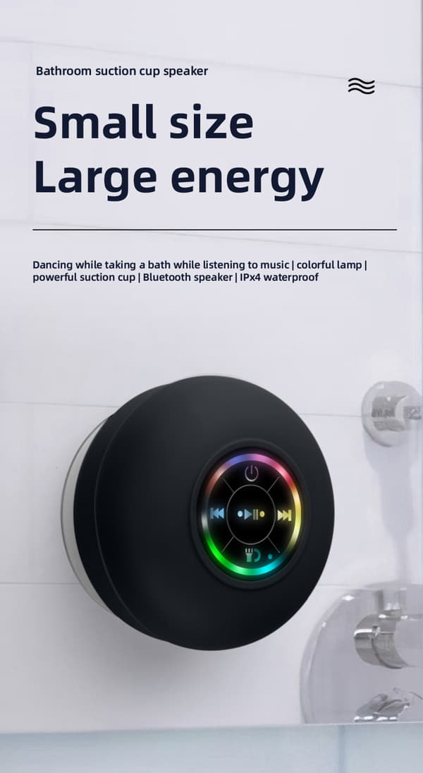 Kannettava Bluetooth-kaiutin, vedenpitävä, IPX4, vedenpitävä, langaton