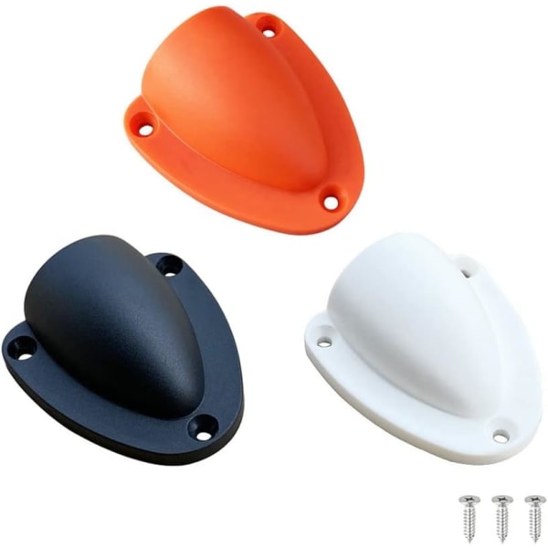 3 stk. Marine Wire Cable Vent Cover med 3 skruer, Plastik Clamshell Vent Clam Shell Vent Cover til båd Yacht