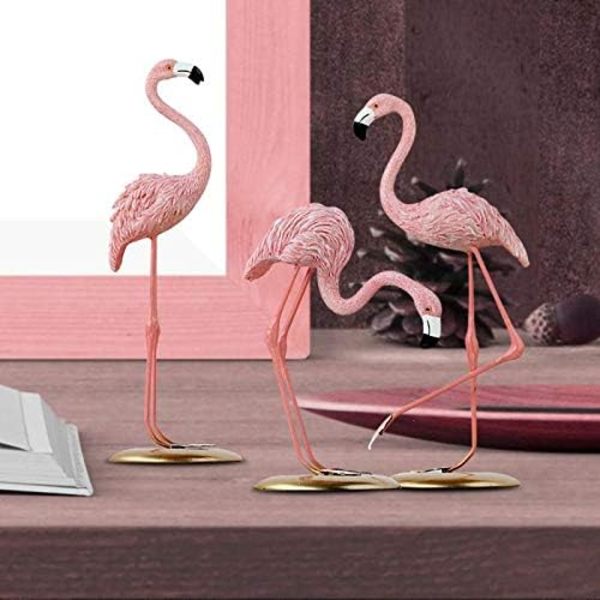 Rosa flamingo statyer i harts