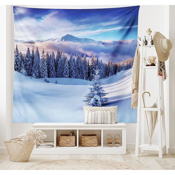 Winter Tapestry, Surreal Cold Season Scenery High Mountain Peaks ja S