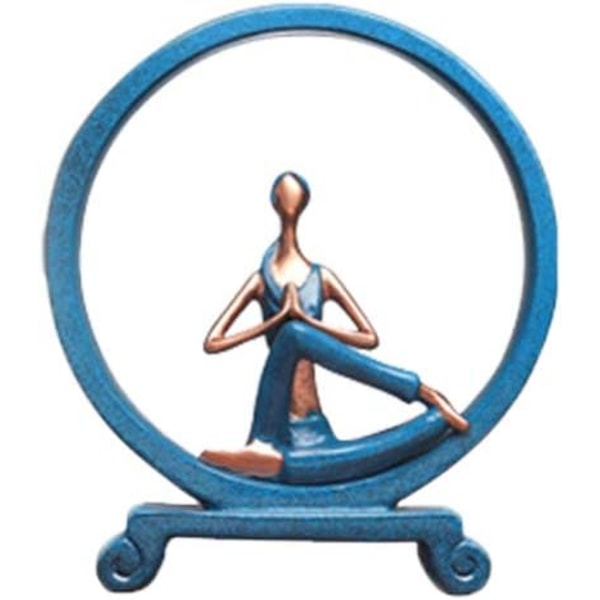 Yoga figur harpiks figur, jente yoga positur skulpturer jente figur eller
