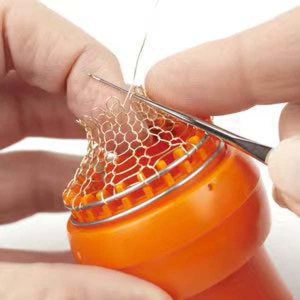 Mini stickmaskin, ergonomisk design säker mini virkning vävning maskin blå för resor