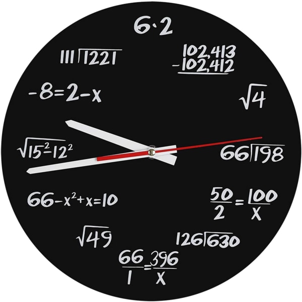 Akryl Väggklocka Matematik Unik Design Matematiska Formler Klocka